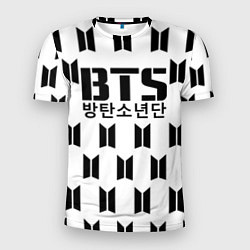 Мужская спорт-футболка BTS: White Pattern