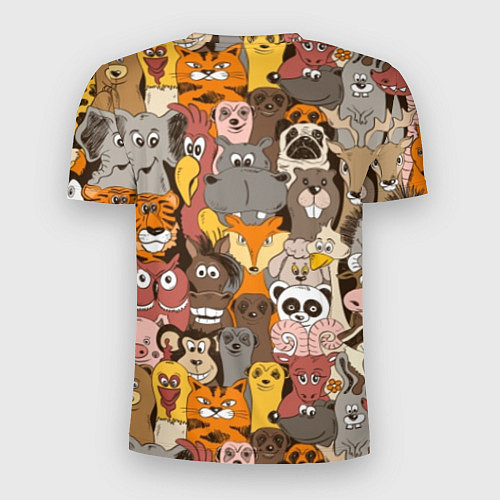 Мужская спорт-футболка Прикольные зверушки / 3D-принт – фото 2