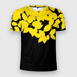 Футболка спортивная мужская Желтые Листья - Минимализм, цвет: 3D-принт