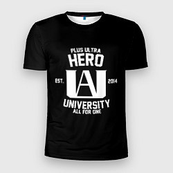 Мужская спорт-футболка My Hero Academia белый лого