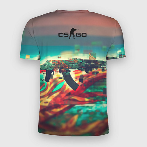 Мужская спорт-футболка CS GO logo abstract / 3D-принт – фото 2