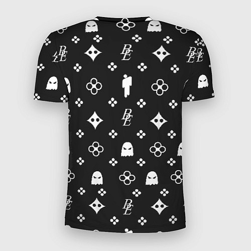 Мужская спорт-футболка Billie Eilish: Black Pattern / 3D-принт – фото 2