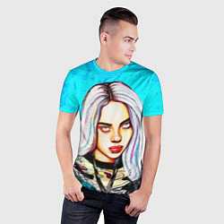 Футболка спортивная мужская BILLIE EILISH: Fan Art, цвет: 3D-принт — фото 2