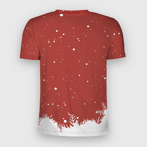 Мужская спорт-футболка Пьяный Дед Мороз / 3D-принт – фото 2