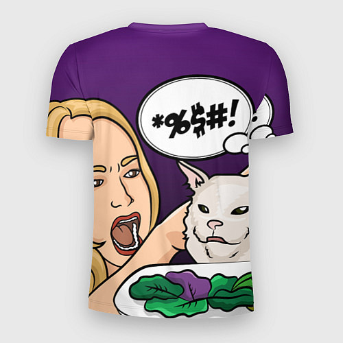 Мужская спорт-футболка Woman yelling at a cat / 3D-принт – фото 2
