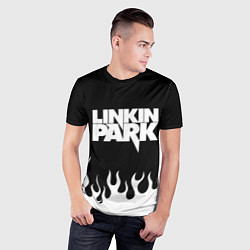Футболка спортивная мужская Linkin Park: Black Flame, цвет: 3D-принт — фото 2