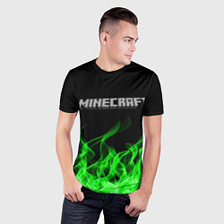 Футболка спортивная мужская MINECRAFT FIRE, цвет: 3D-принт — фото 2