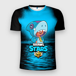 Футболка спортивная мужская Brawl stars leon shark, цвет: 3D-принт