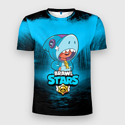 Мужская спорт-футболка Brawl stars leon shark