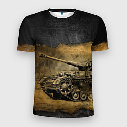 Футболка спортивная мужская Tanks are not afraid mud, цвет: 3D-принт