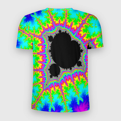 Мужская спорт-футболка Фрактальная кислотная черная дыра - множество Манд / 3D-принт – фото 2