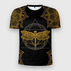 Мужская спорт-футболка Golden dragonfly