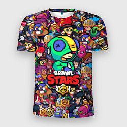 Мужская спорт-футболка BRAWL STARS:LEON 8 BIT