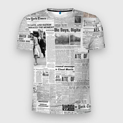 Футболка спортивная мужская Газета Newspaper, цвет: 3D-принт