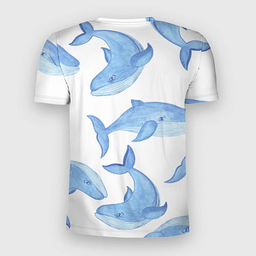 Мужская спорт-футболка Косяк китов / 3D-принт – фото 2