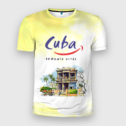 Футболка спортивная мужская Куба, цвет: 3D-принт
