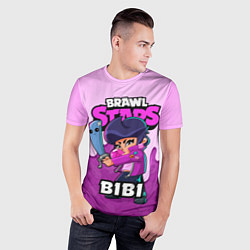 Футболка спортивная мужская BRAWL STARS BIBI, цвет: 3D-принт — фото 2
