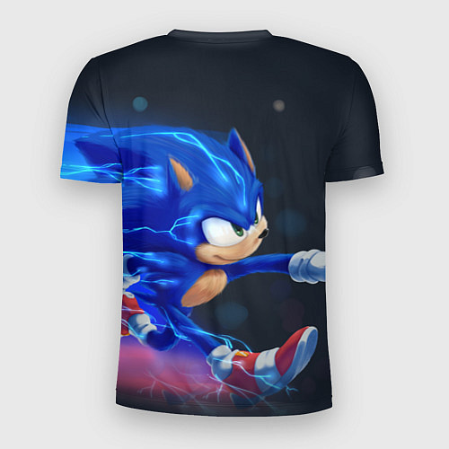 Мужская спорт-футболка SONIC / 3D-принт – фото 2