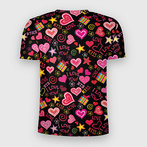 Мужская спорт-футболка I Love BTS / 3D-принт – фото 2