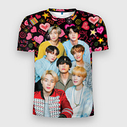 Мужская спорт-футболка I Love BTS