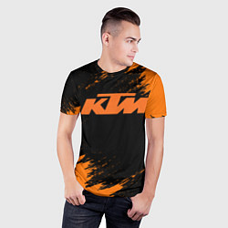 Футболка спортивная мужская KTM, цвет: 3D-принт — фото 2