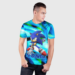 Футболка спортивная мужская Sonic, цвет: 3D-принт — фото 2