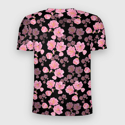 Мужская спорт-футболка Цветок сакуры / 3D-принт – фото 2