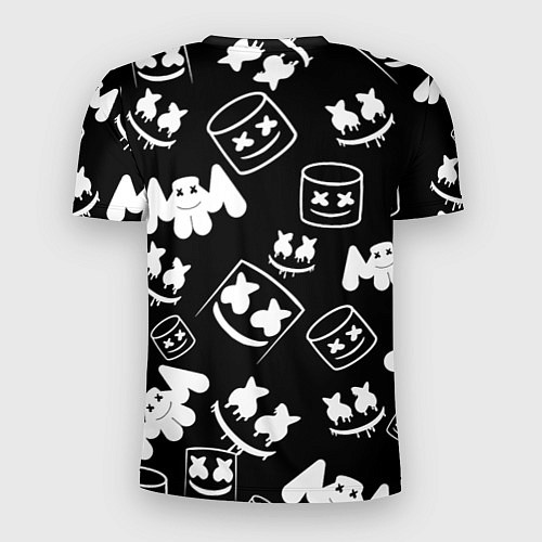 Мужская спорт-футболка Marshmello ЧБ / 3D-принт – фото 2