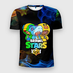 Мужская спорт-футболка Brawl Stars Leon Trio