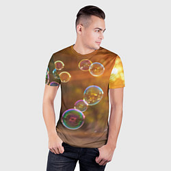 Футболка спортивная мужская Мыльные пузыри, цвет: 3D-принт — фото 2