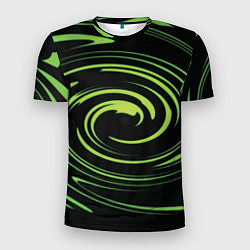 Футболка спортивная мужская Twisted greens, цвет: 3D-принт