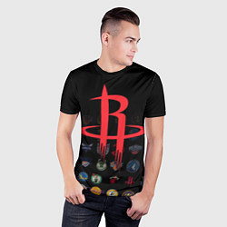 Футболка спортивная мужская Houston Rockets 2, цвет: 3D-принт — фото 2