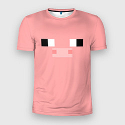 Мужская спорт-футболка Minecraft Pig