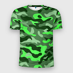 Футболка спортивная мужская CAMOUFLAGE GREEN, цвет: 3D-принт