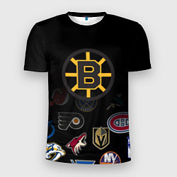 Футболка спортивная мужская NHL Boston Bruins Z, цвет: 3D-принт