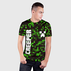 Футболка спортивная мужская MINECRAFT CREEPER, цвет: 3D-принт — фото 2