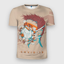 Мужская спорт-футболка Коронавирус covid 19