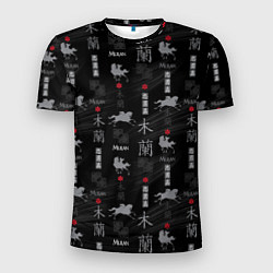 Мужская спорт-футболка Mulan Black Pattern