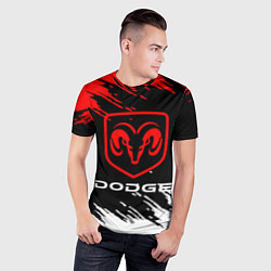 Футболка спортивная мужская DODGE, цвет: 3D-принт — фото 2