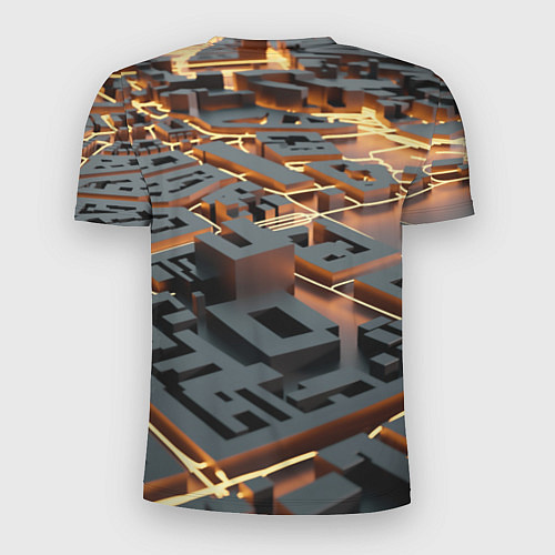 Мужская спорт-футболка 3D абстрактная схема / 3D-принт – фото 2