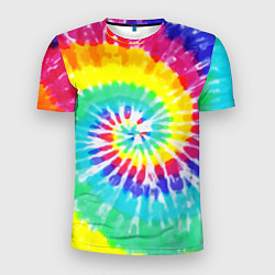 Футболка спортивная мужская TIE-DYE СТЕНА, цвет: 3D-принт