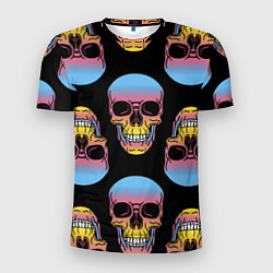 Мужская спорт-футболка Neon skull!