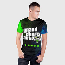 Футболка спортивная мужская GTA 5 ГТА 5, цвет: 3D-принт — фото 2