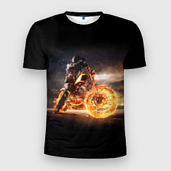 Футболка спортивная мужская Fire racer, цвет: 3D-принт