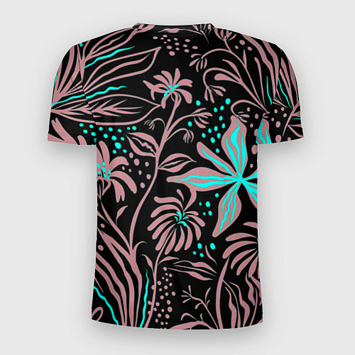 Мужская спорт-футболка Череп в цветах / 3D-принт – фото 2