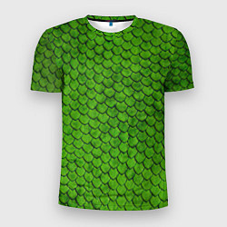 Мужская спорт-футболка Зелёная чешуя