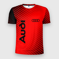 Футболка спортивная мужская AUDI АУДИ, цвет: 3D-принт