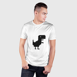 Футболка спортивная мужская Google динозаврик, цвет: 3D-принт — фото 2