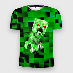 Мужская спорт-футболка Minecraft creeper