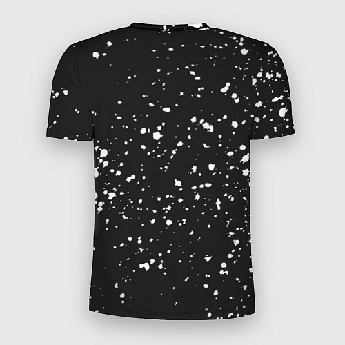 Мужская спорт-футболка Каллиграфия на чёрном фоне / 3D-принт – фото 2
